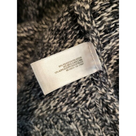 Mens Old Navy Black Gray Shawl Neck Wool Blend Cardigan Sweater Grandpa Sz M - Picture 6 of 7